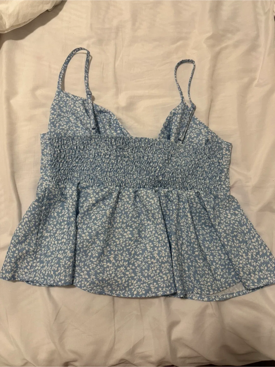 Shein Blue Floral Cami Top - M image indicator(2)