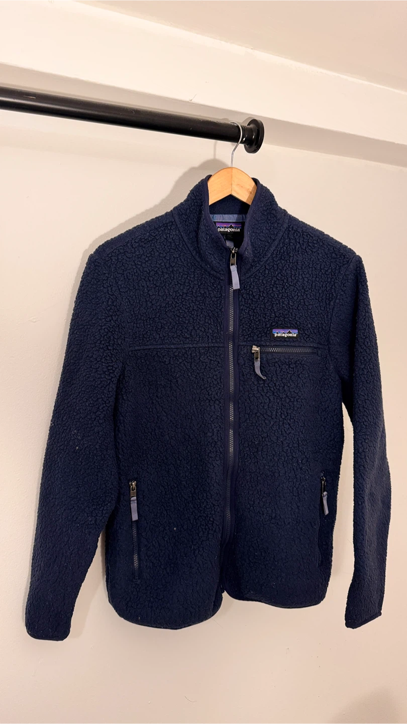 Patagonia Women’s Retro Pile Fleece Jacket - Navy, Size M