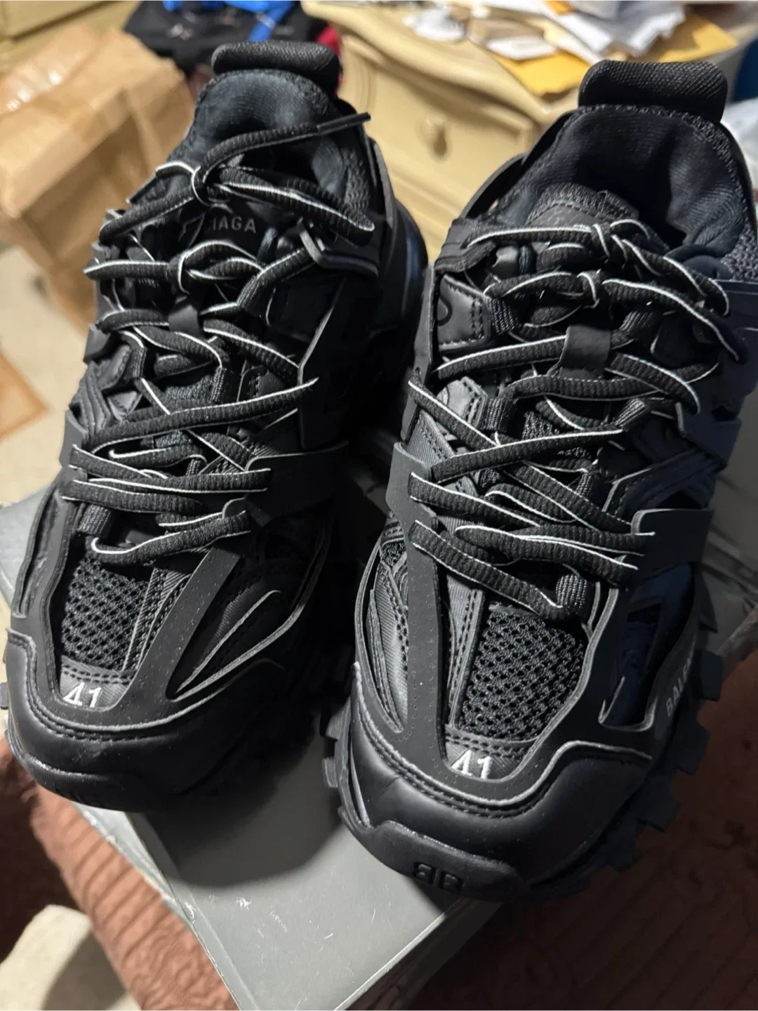 Balenciaga Track Sneakers - Black, Size 41