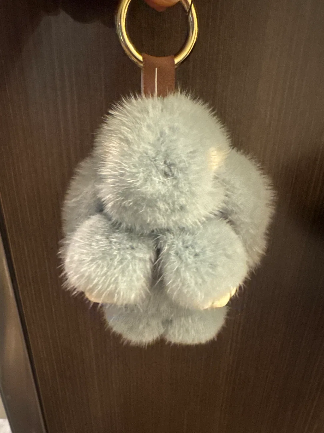realfur Bunny Keychain - Grey thumbnail