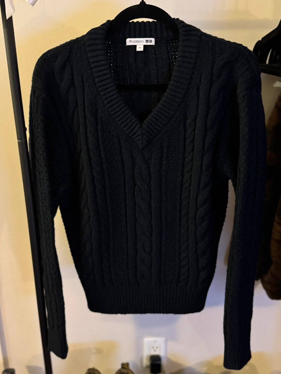 JW Anderson x Uniqlo Black Cable Knit Sweater - M