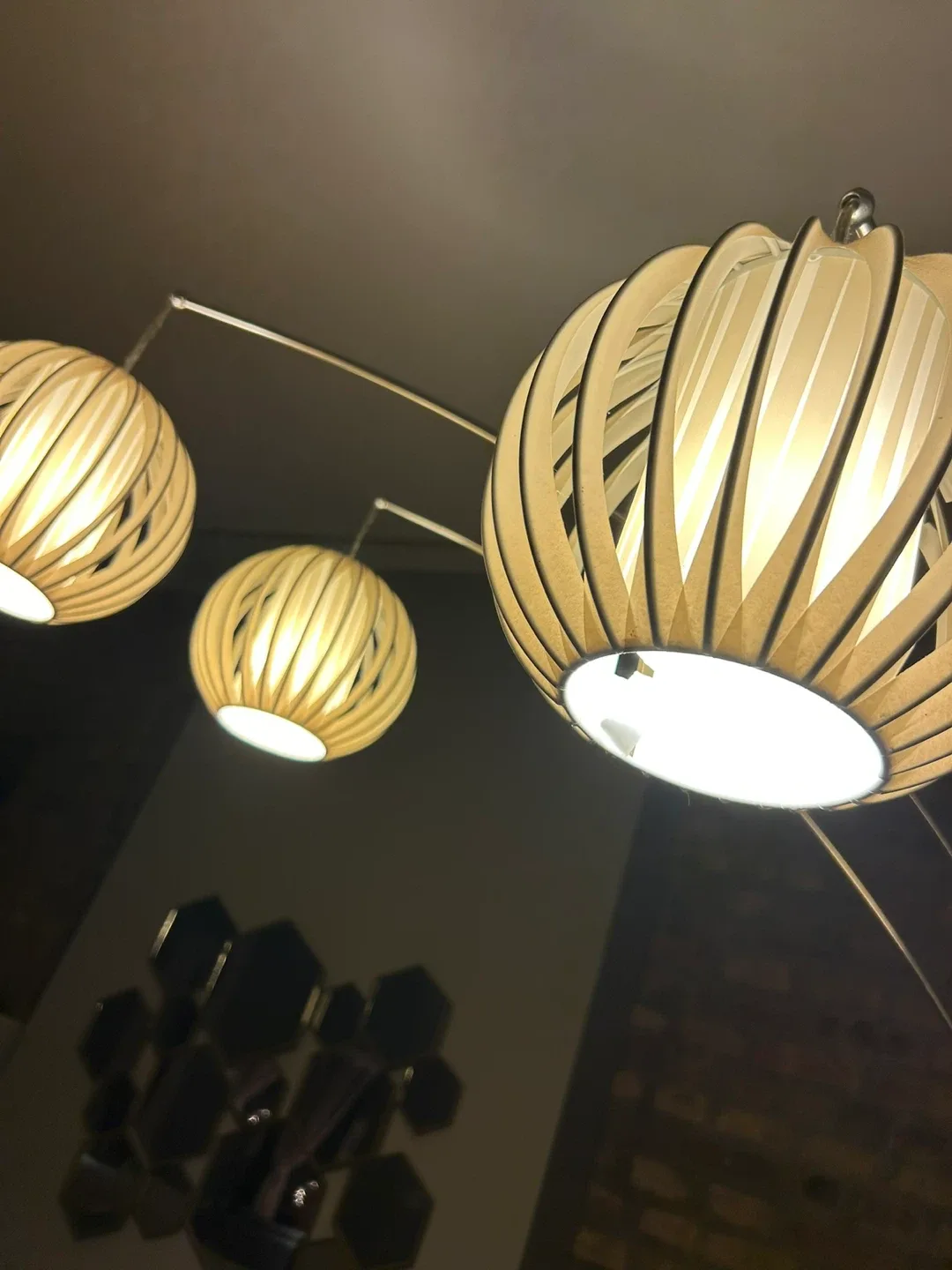 Silver Floor Lamp with Three Lights image indicator(6)