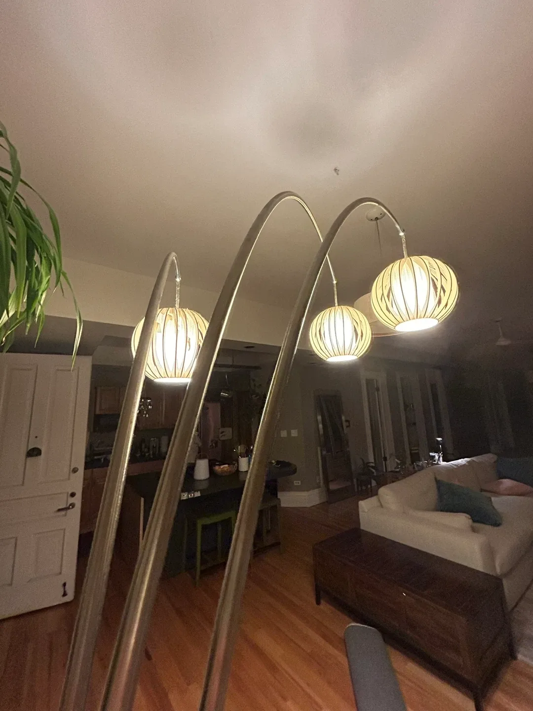 Silver Floor Lamp with Three Lights image indicator(2)