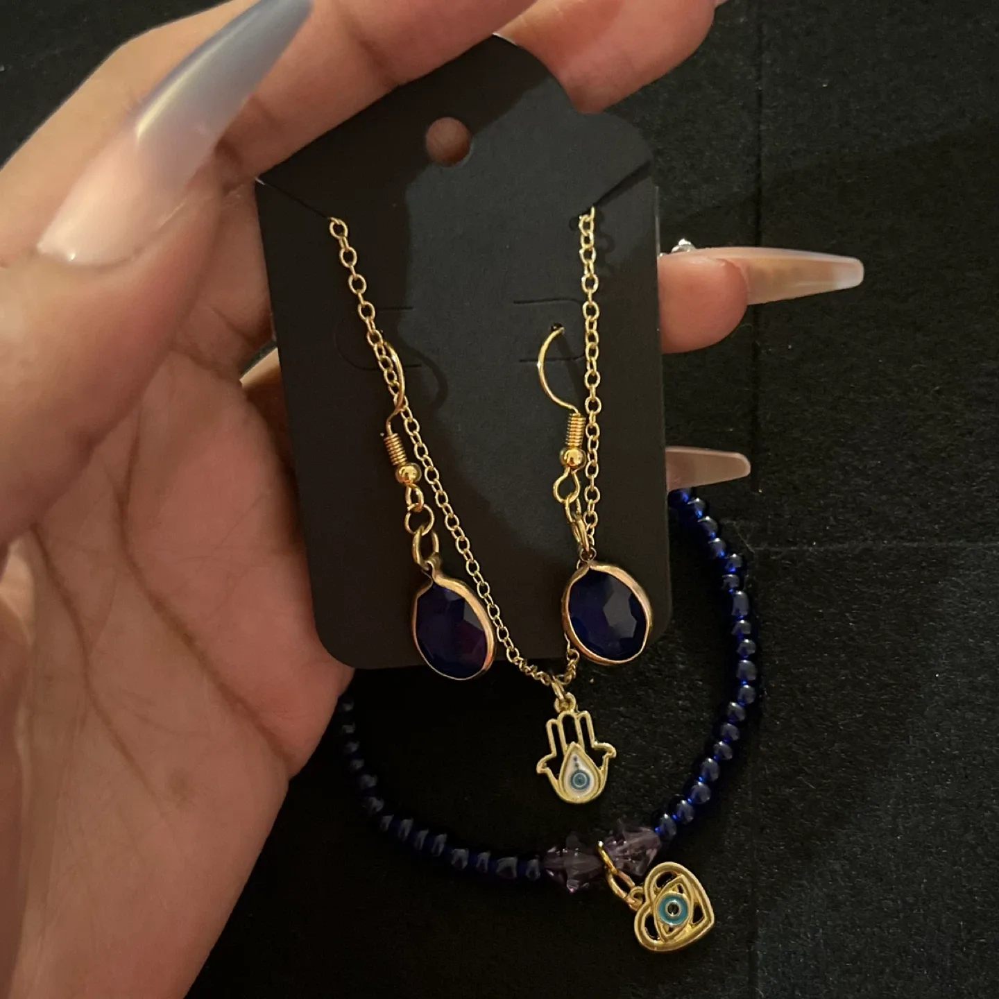 14k Gold Jewelry Set (Blue) image indicator(4)