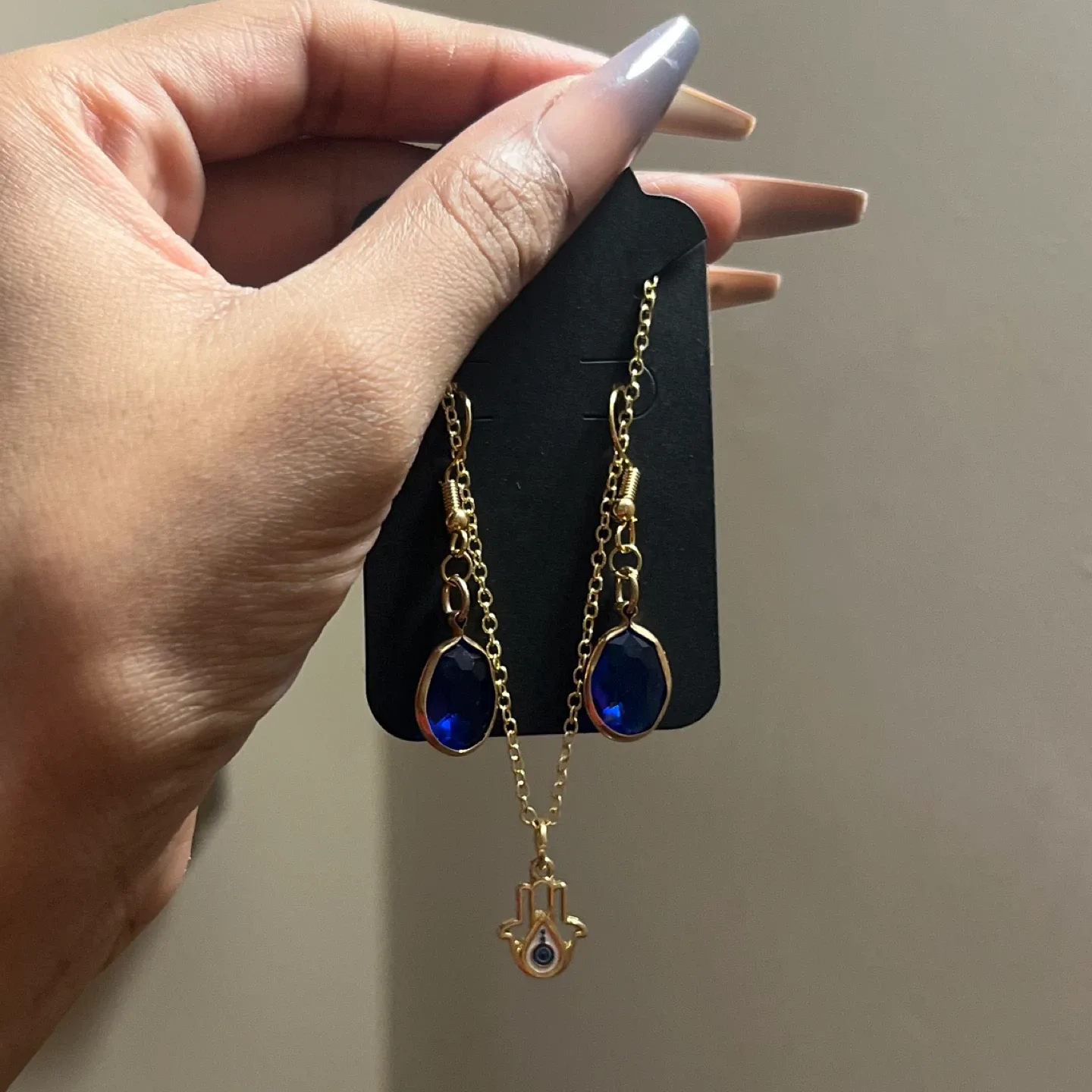 14k Gold Jewelry Set (Blue) image indicator(2)