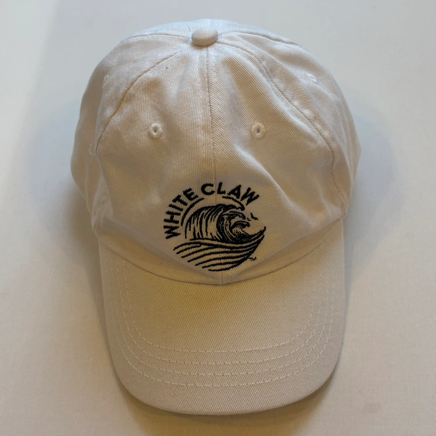 White Claw Hard Seltzer White Dad Hat Embroidered Logo Strapback - photo 2