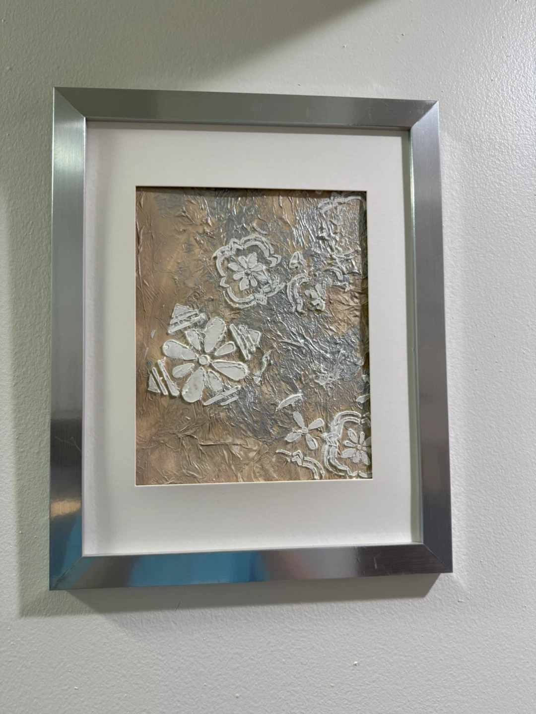 Moving sale.  Set of 4 Framed Floral Art Piece