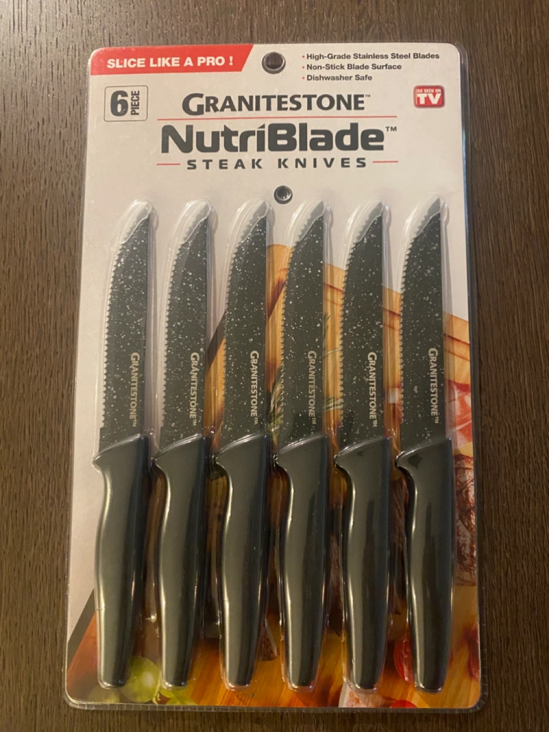 New Granitestone NutriBlade Steak Knives - 6 Piece Set
