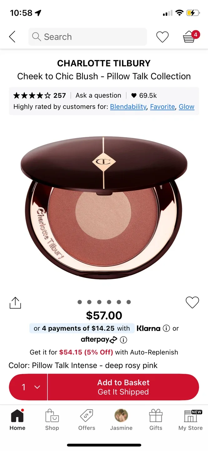 Charlotte Tilbury Pillow Talk Blush🥕🥕🥕 image indicator(2)