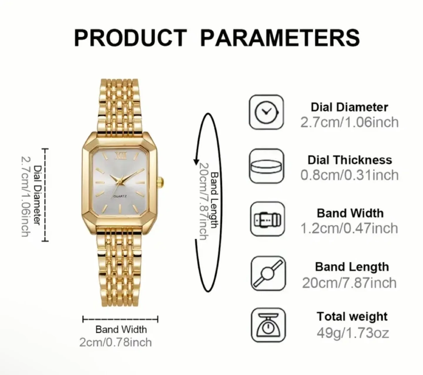 Gold Quartz Women's Watch image indicator(3)