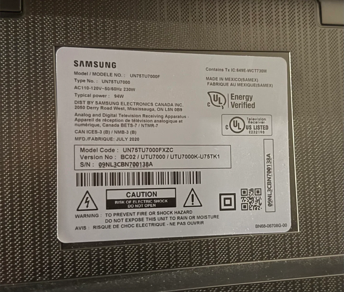 SAMSUNG 75’ SmartTV 4K (2020) image indicator(6)