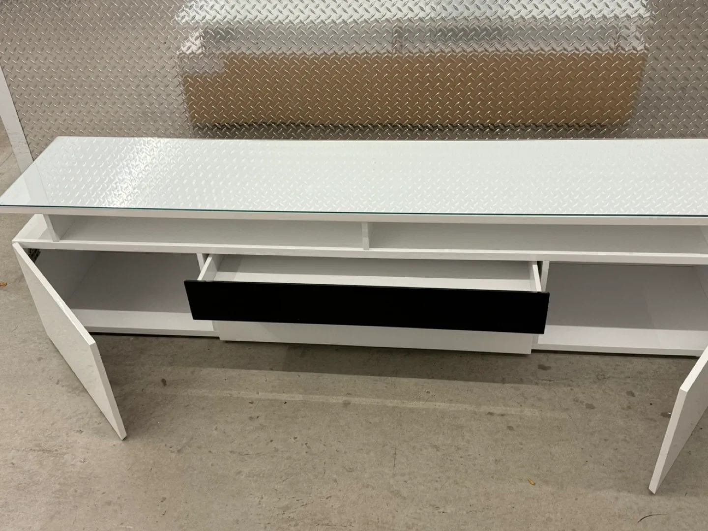 TV Stand White Glass 6,5 ft image indicator(4)