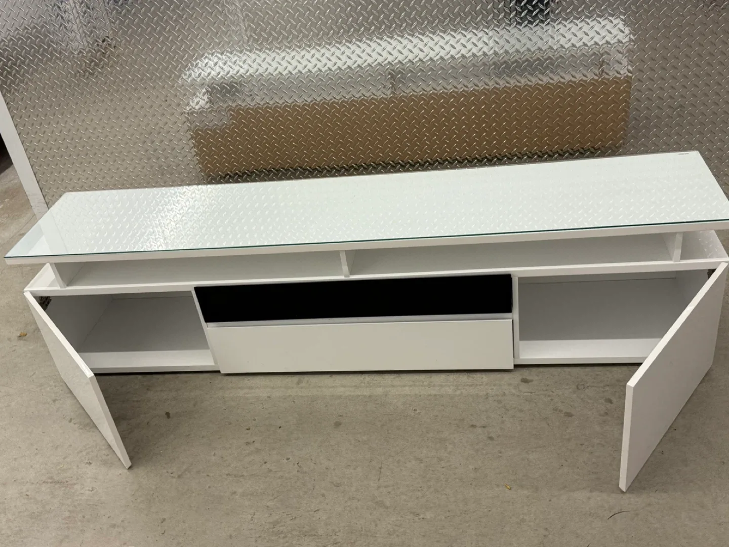 TV Stand White Glass 6,5 ft image indicator(3)