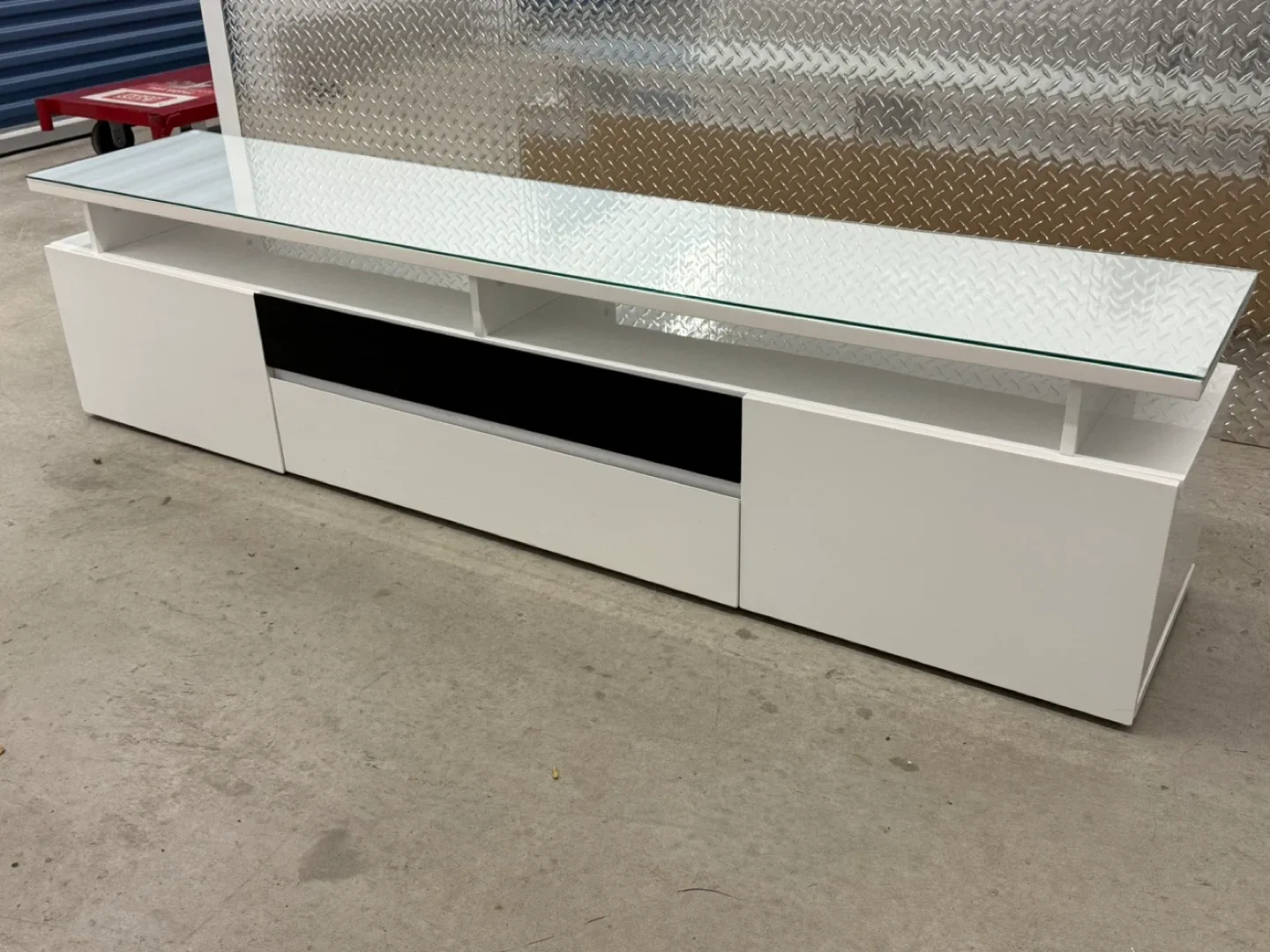 TV Stand White Glass 6,5 ft image indicator(7)