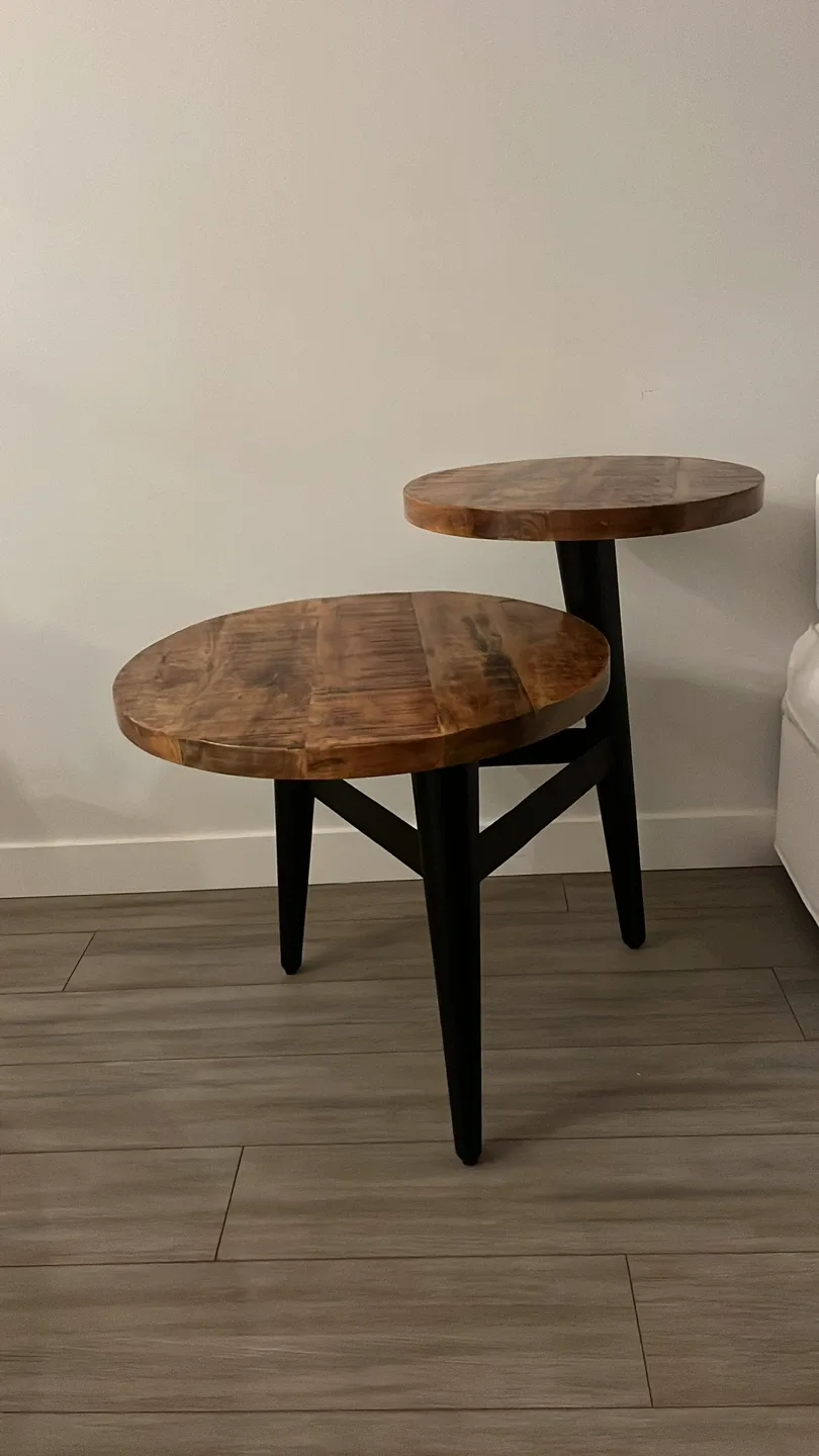 Round Two-Tier Side Table image indicator(2)