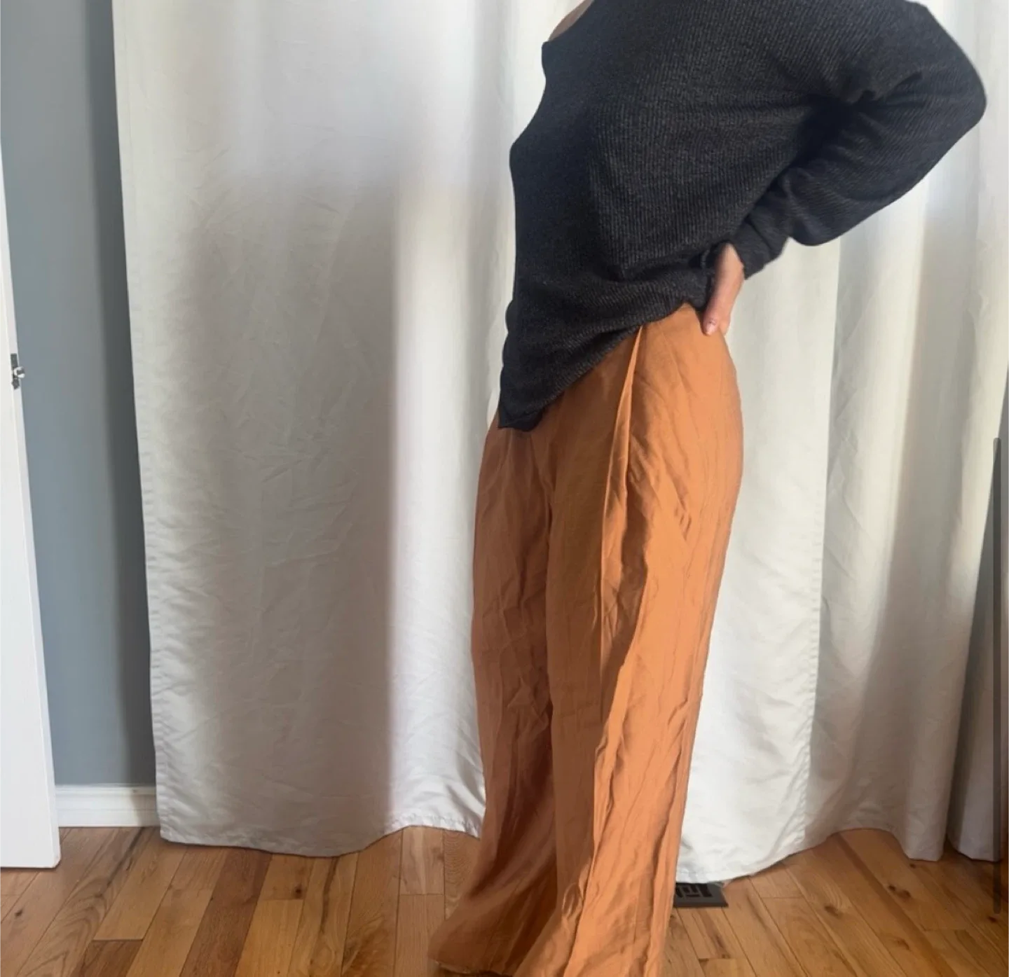 Brand new Zara Brown Wide Leg Pants - Size S image indicator(2)