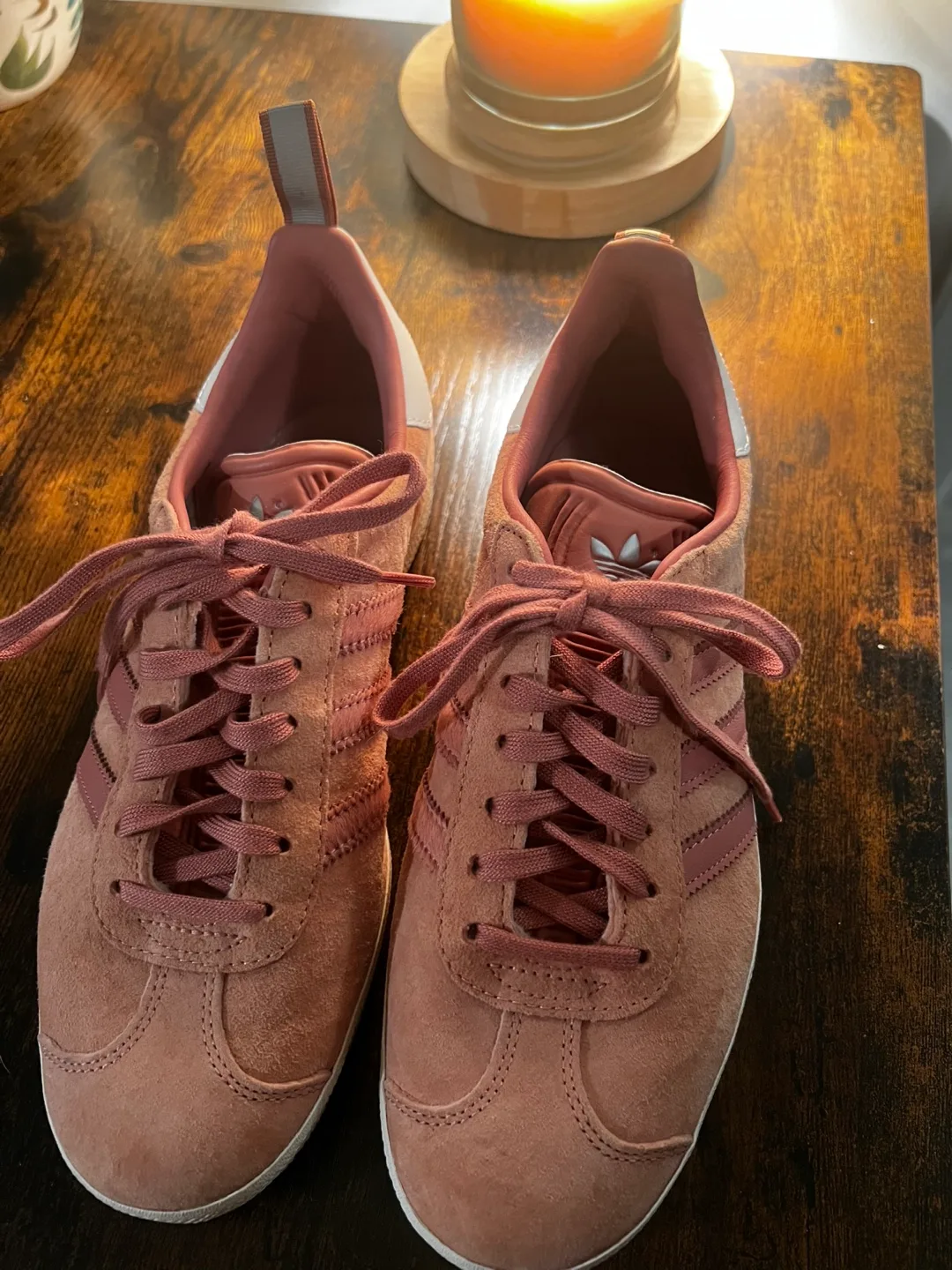 Adidas Gazelle Shoes - Size US 7 - Pink Suede image indicator(2)