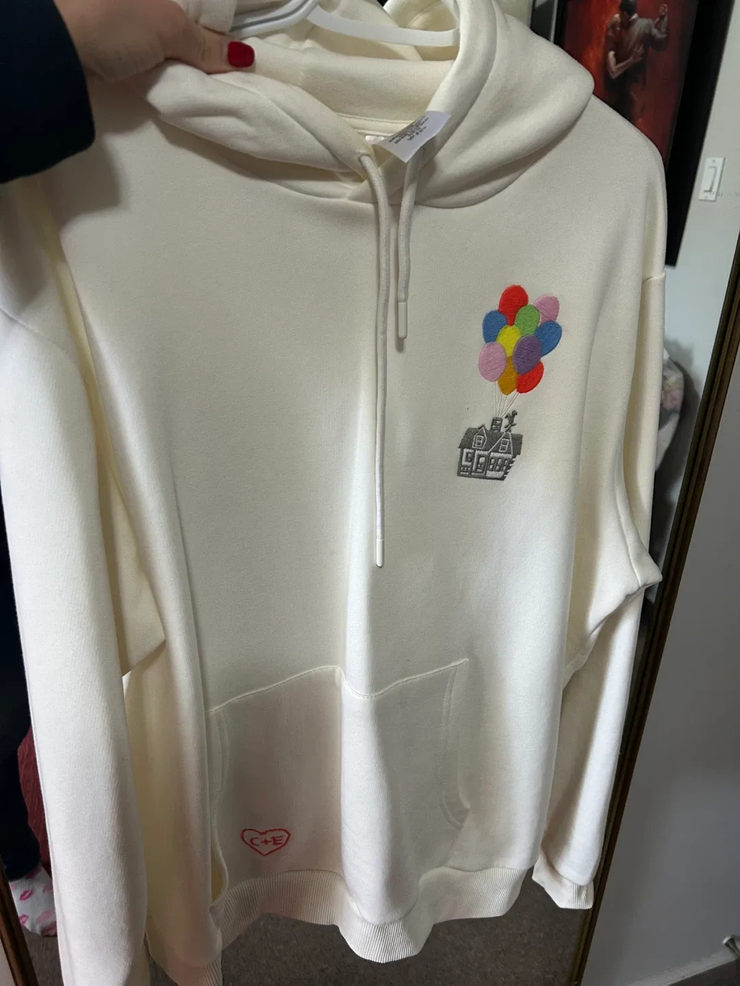 Disney Pixar UP Hoodie - Size L - Cream
