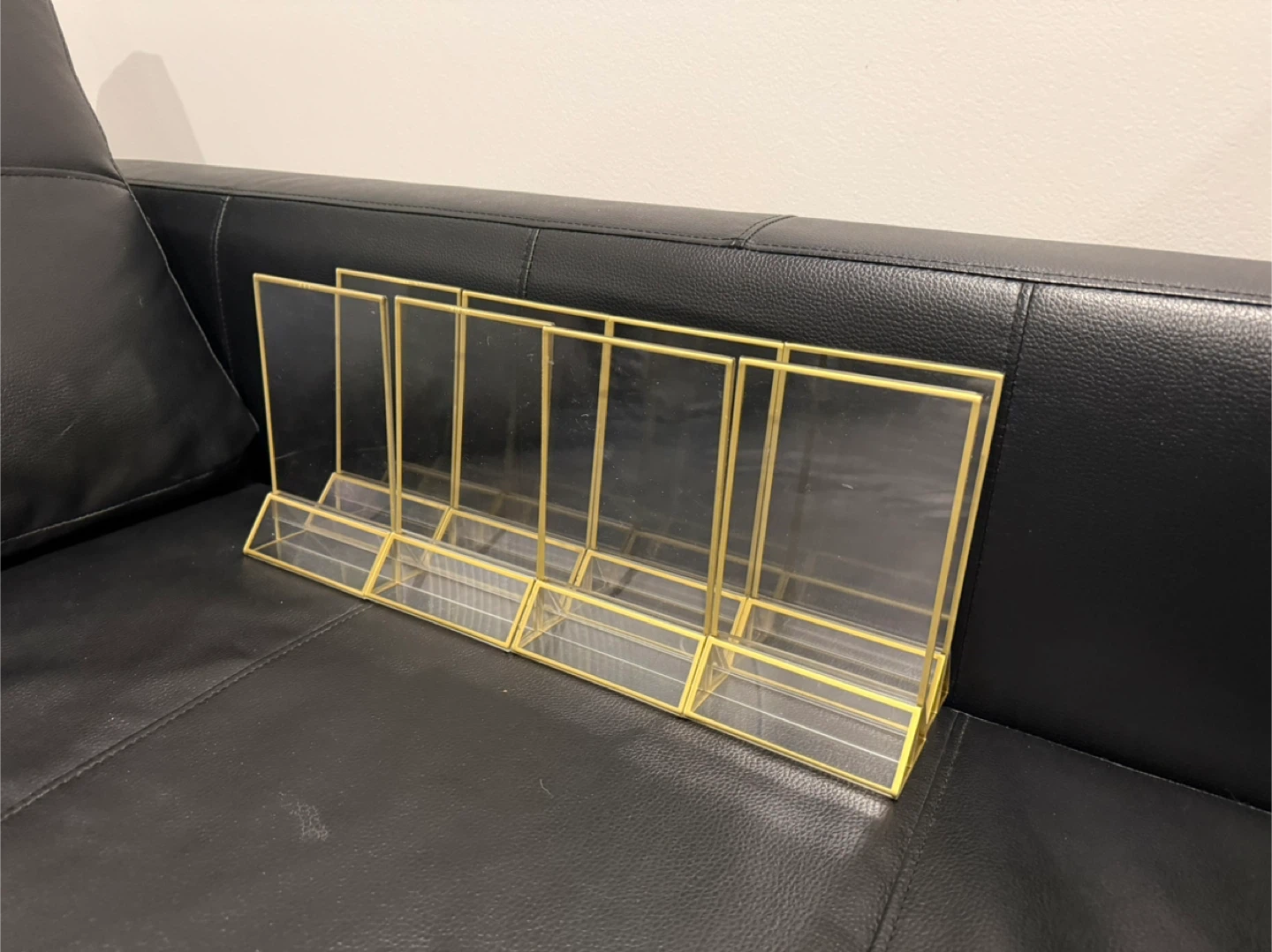 Gold 4x6 Sign Holders / Picture Frames – Set of 8