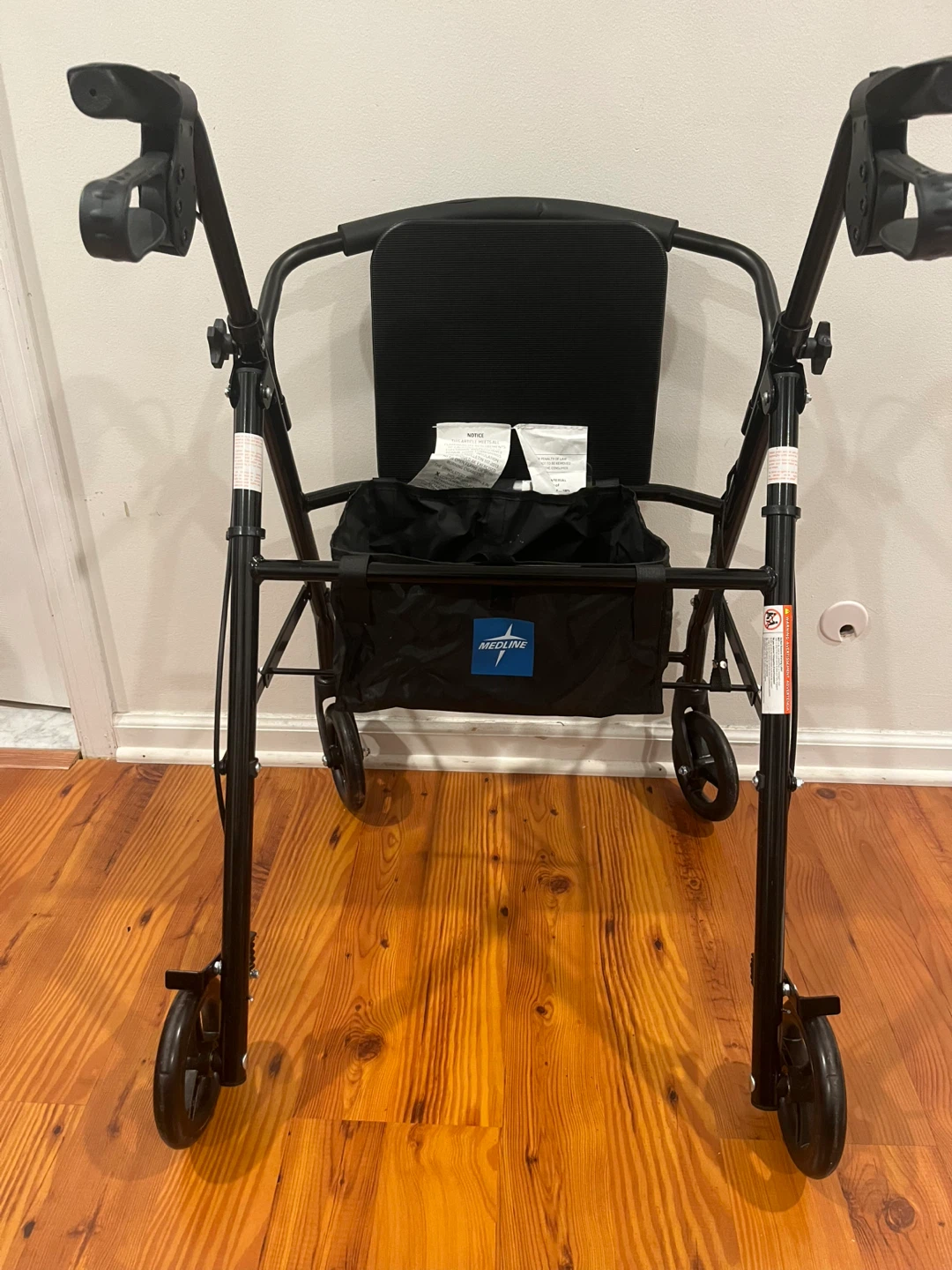 Medline Freedom Rolling Walker with Seat - Black