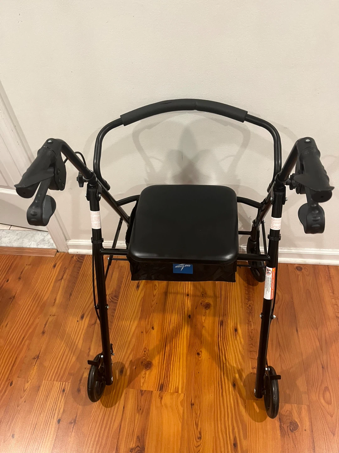 Medline Freedom Rolling Walker with Seat - Black - photo 2