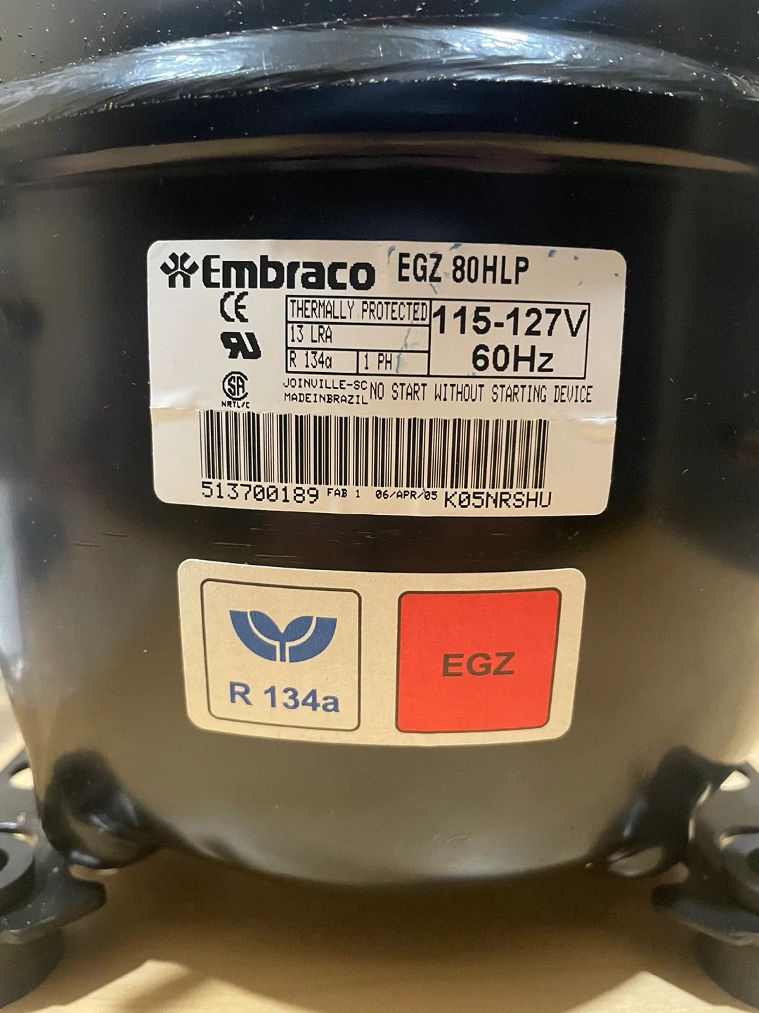 Embraco EGZ 80HLP Compressor image indicator(2)