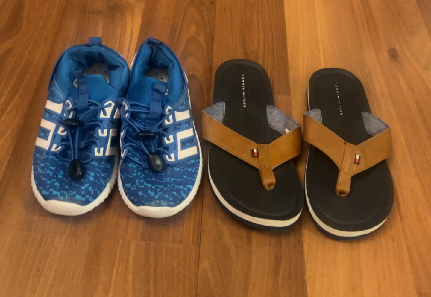 Tommy Hilfiger Flip Flops & Blue Sneakers