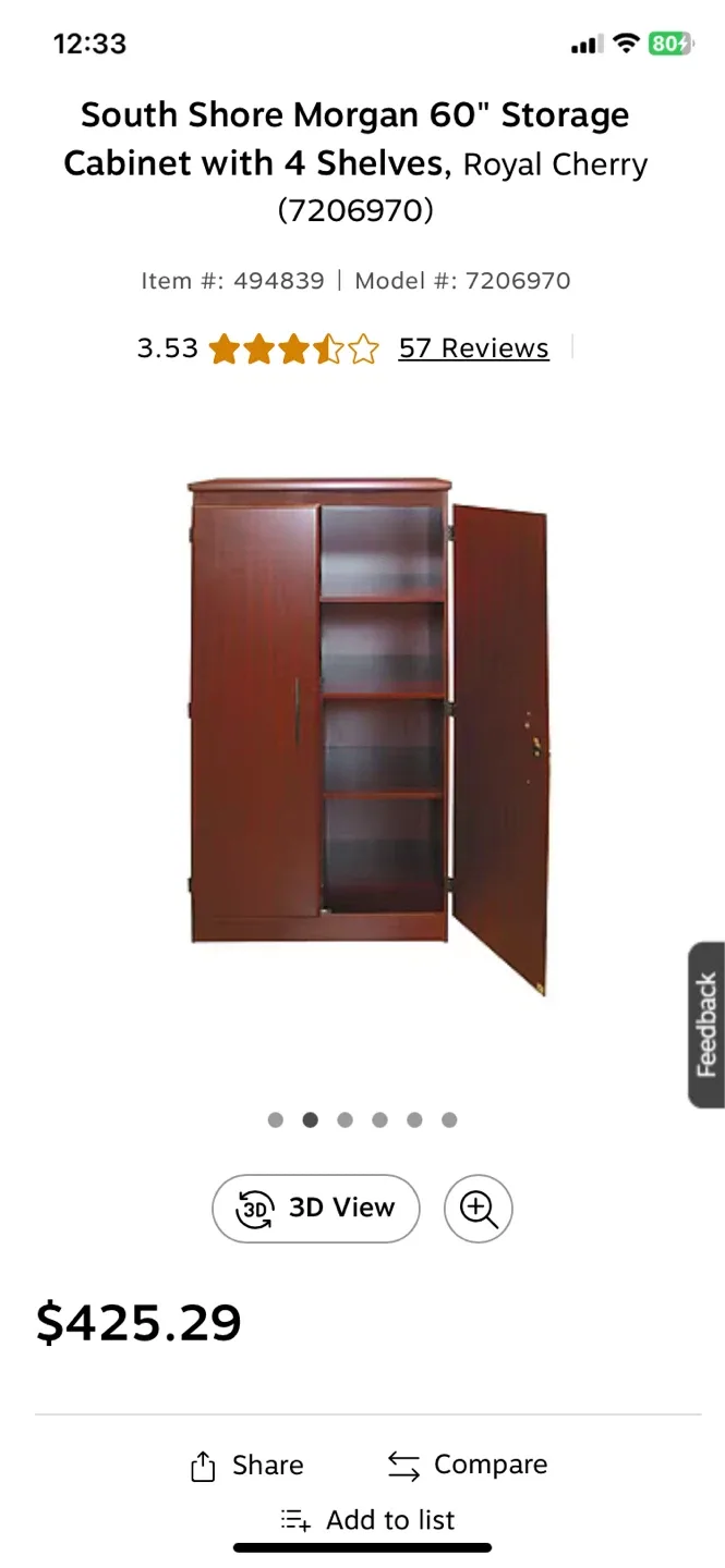 Dark Brown Wardrobe Cabinet image indicator(4)