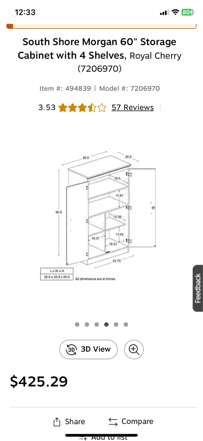 Dark Brown Wardrobe Cabinet image indicator(5)