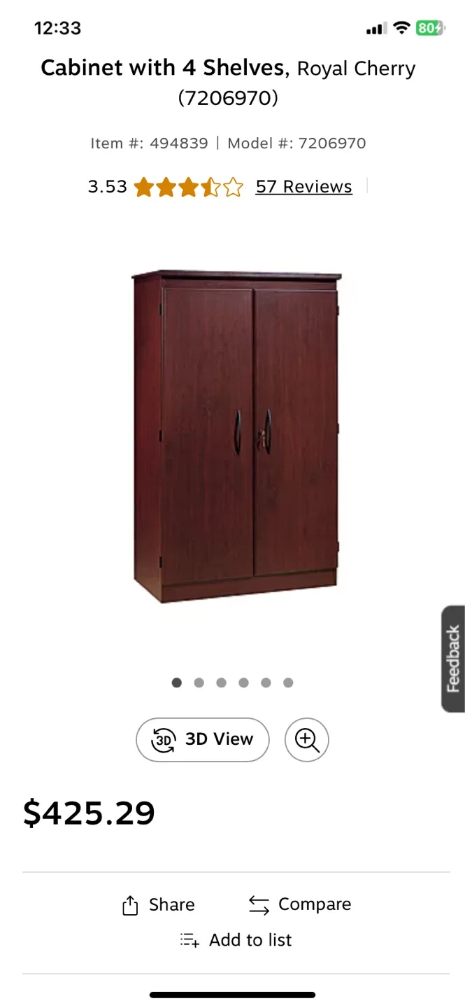 Dark Brown Wardrobe Cabinet image indicator(3)