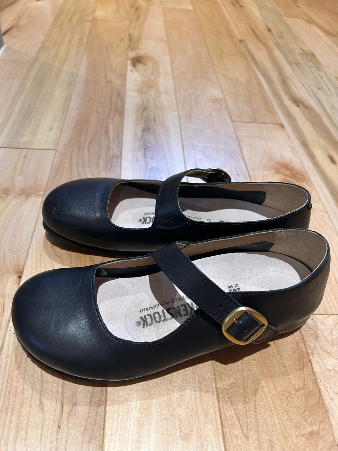 Birkenstock Mary Jane Leather Shoes - Size 38