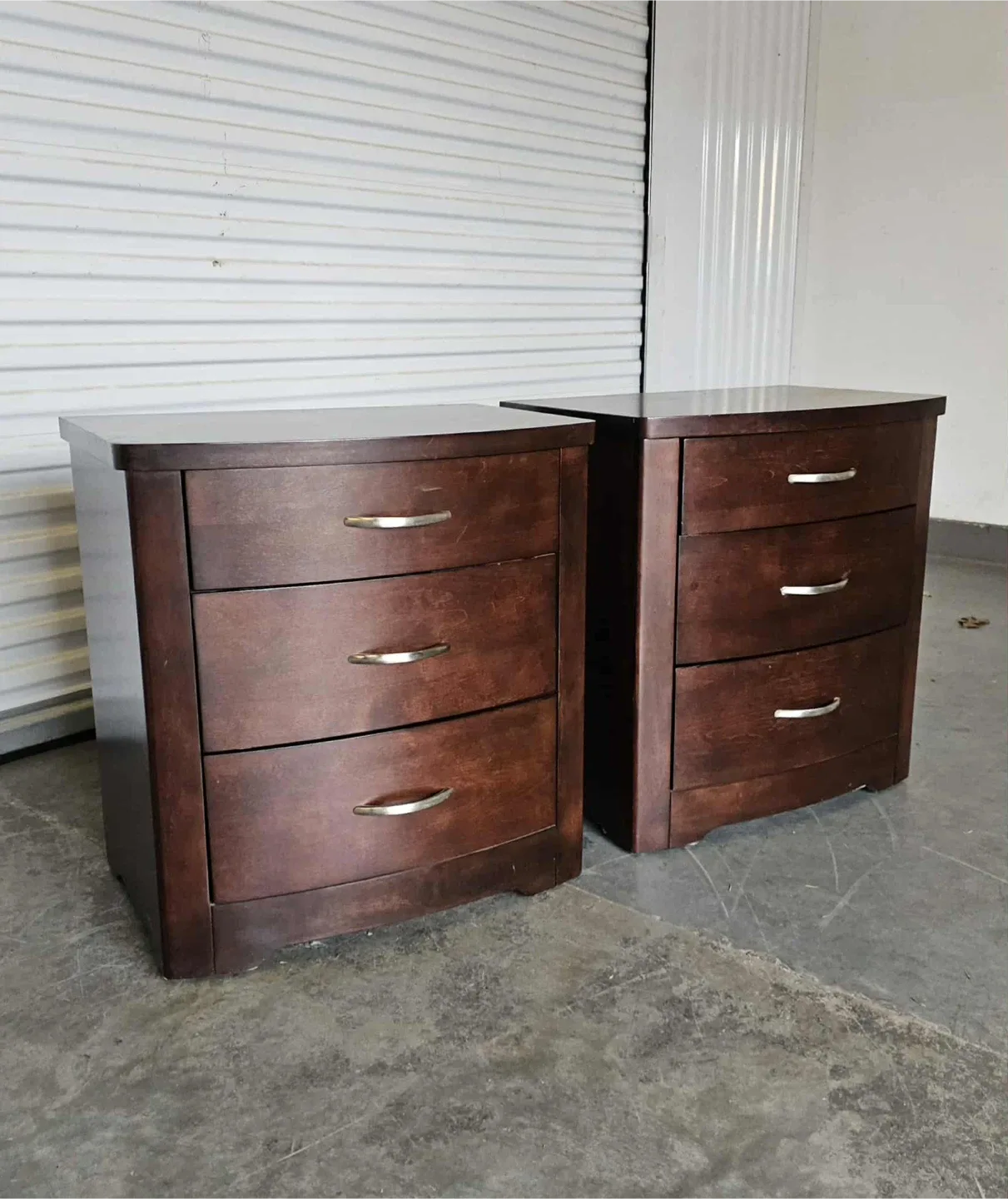 Modern contemporary espresso 3 drawer bedside tables image indicator(2)