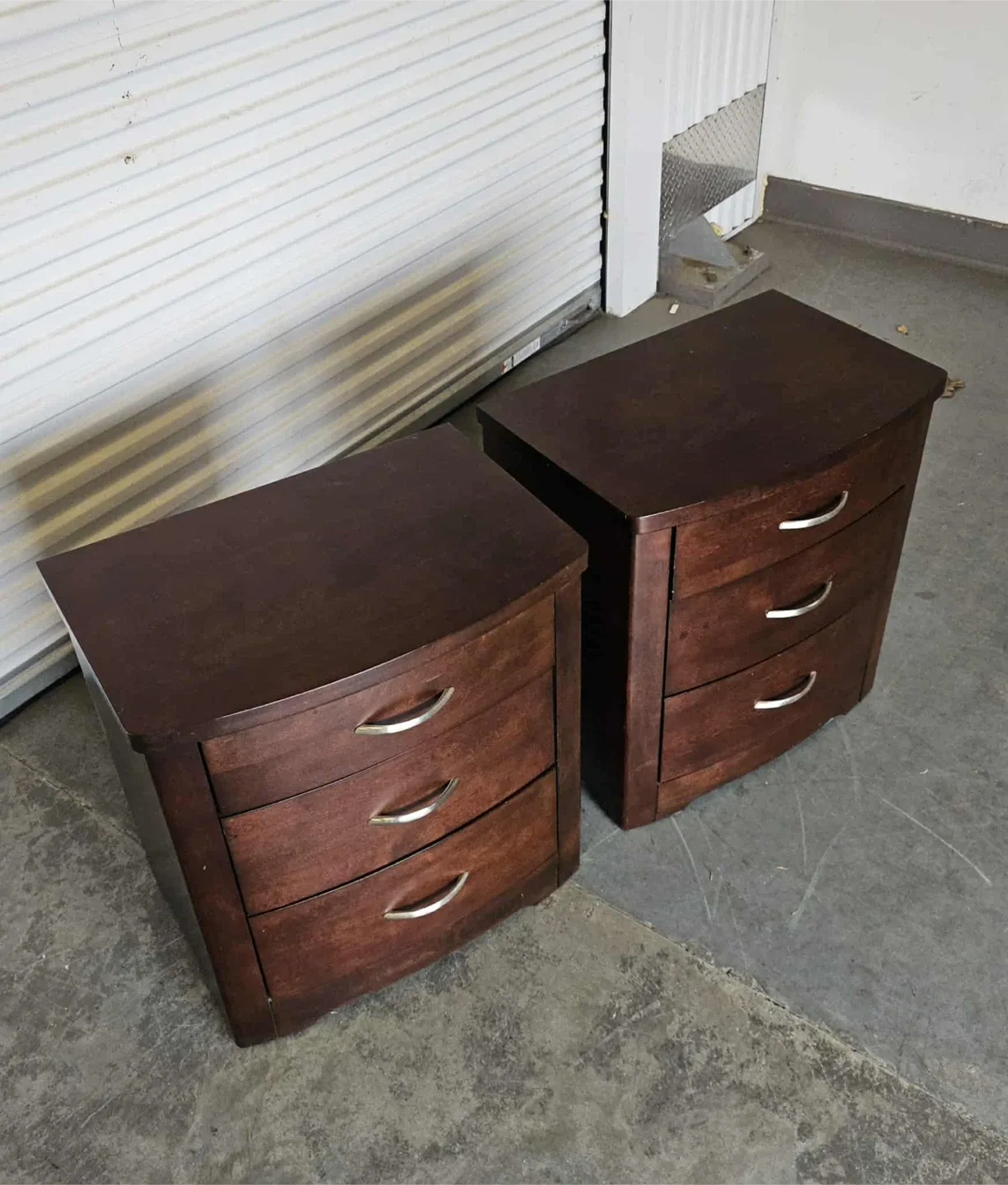 Modern contemporary espresso 3 drawer bedside tables image indicator(3)