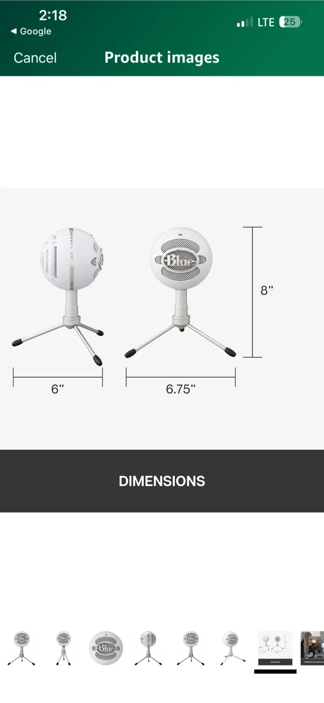 🥕 Blue Snowball USB Microphone - White image indicator(5)