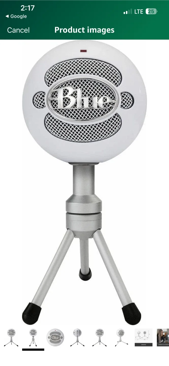 🥕 Blue Snowball USB Microphone - White image indicator(3)