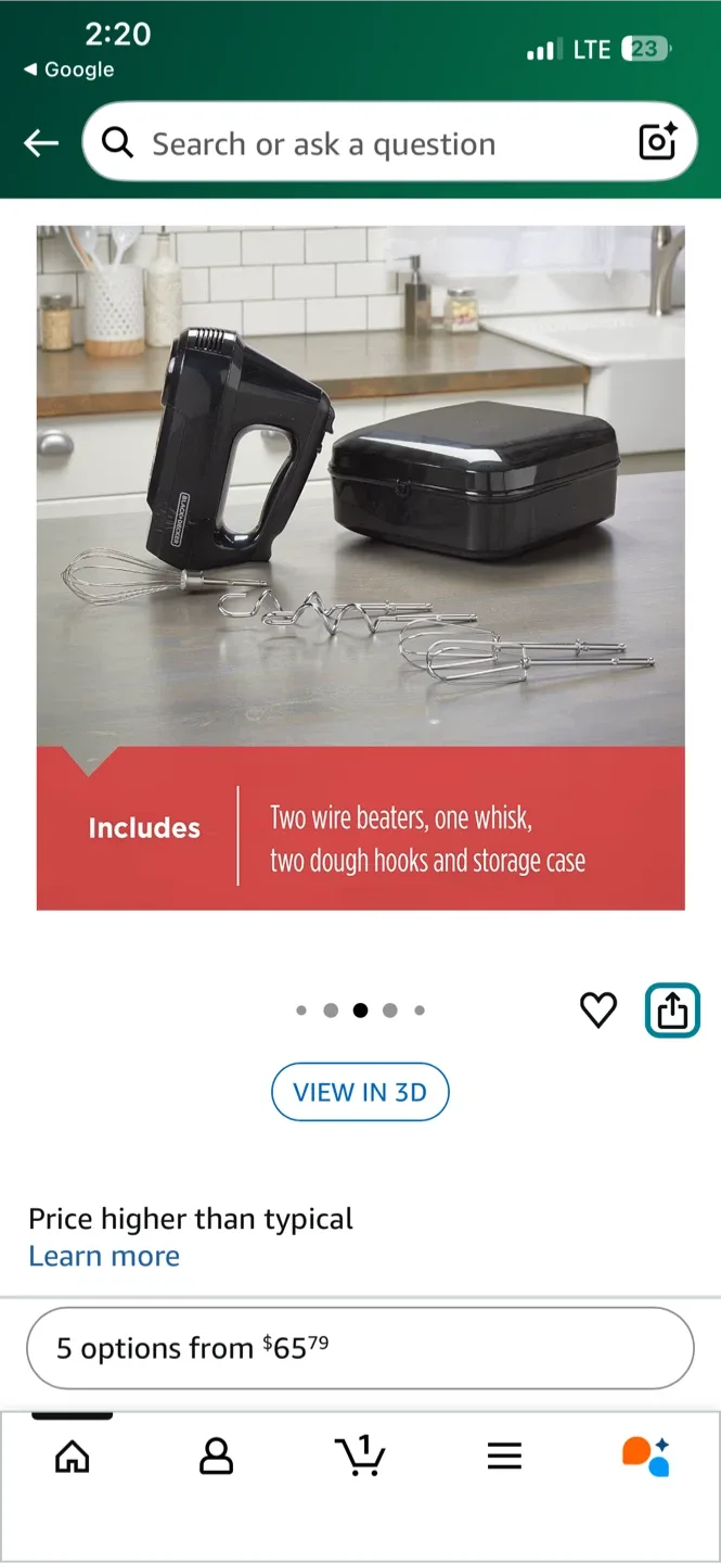 Black+Decker Hand Mixer with Storage Case image indicator(6)