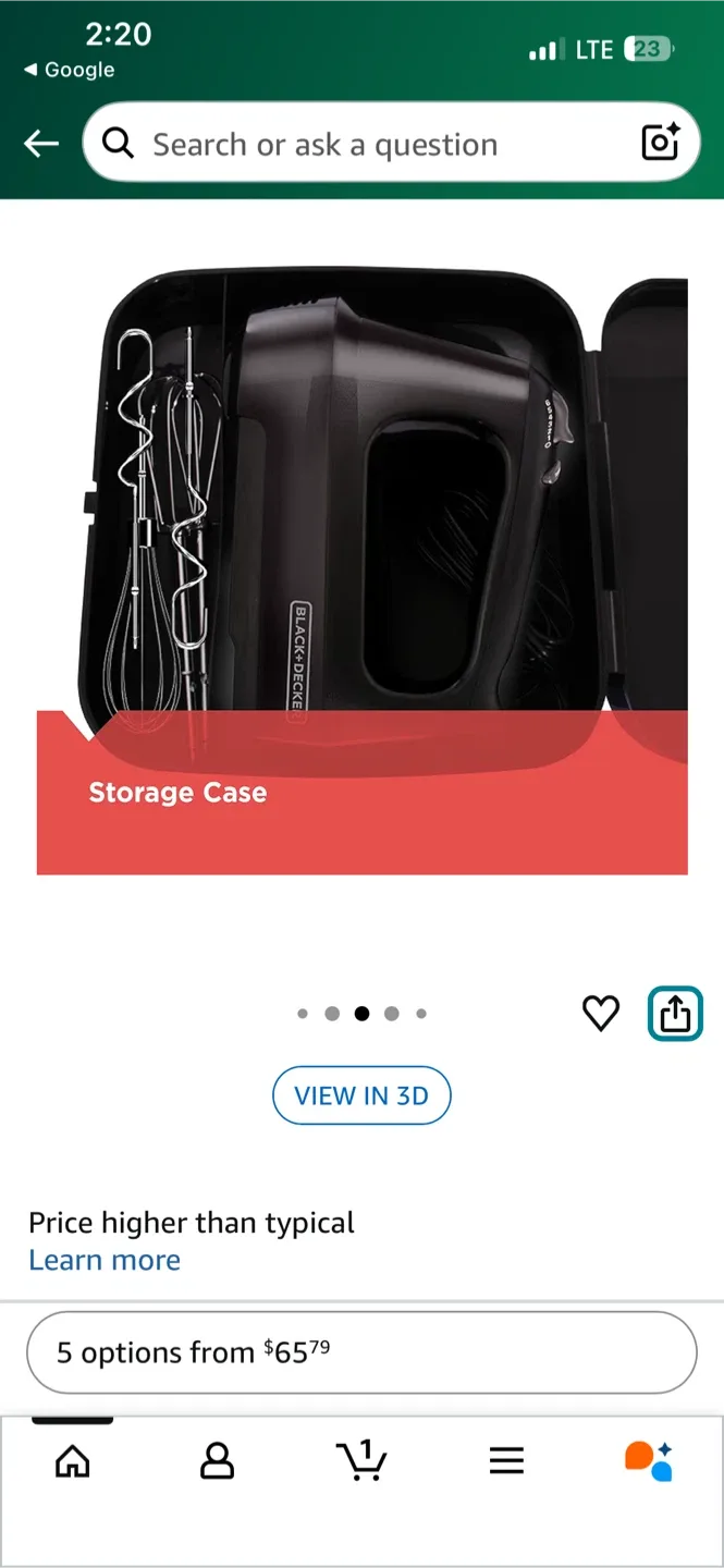 Black+Decker Hand Mixer with Storage Case image indicator(5)