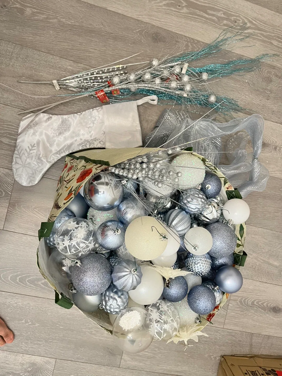 Christmas Decorations - Silver & Blue
