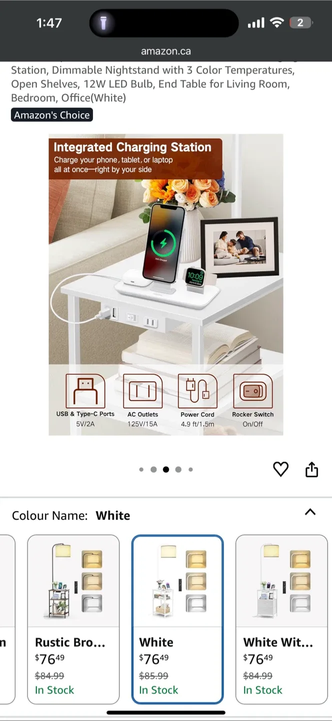 Floor Lamp with Shelves image indicator(6)