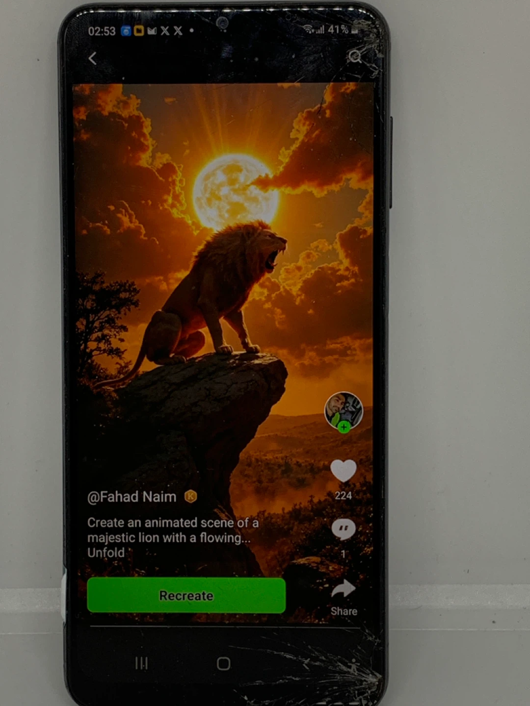 Damaged Samsung Phone