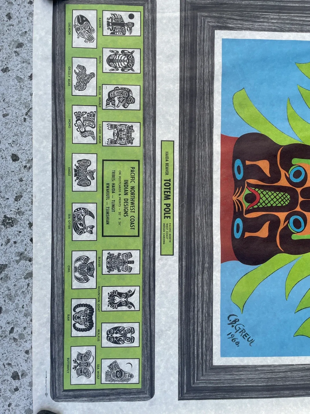 Haida beaver totem print signed cb gruel image indicator(5)