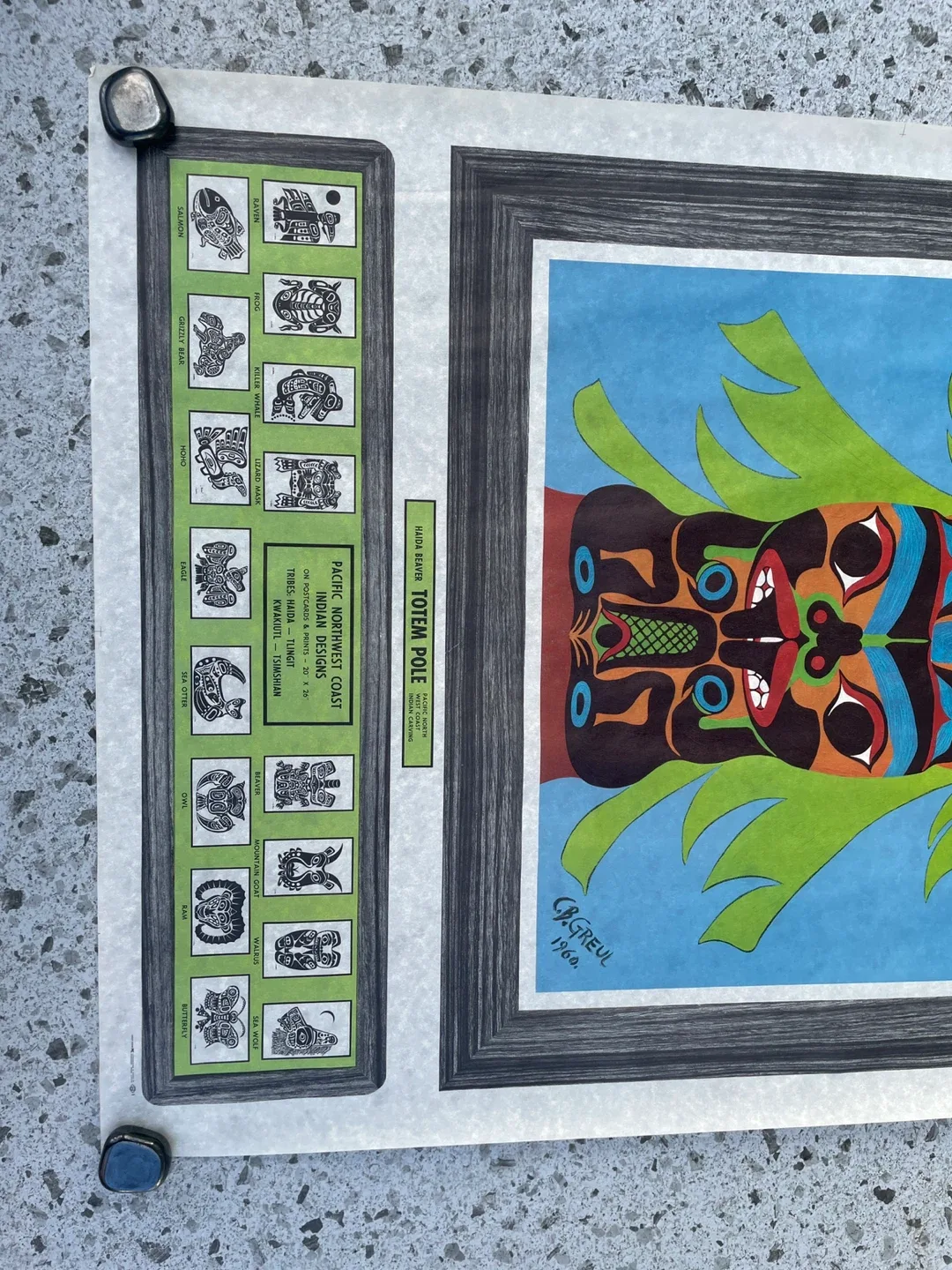 Haida beaver totem print signed cb gruel image indicator(3)