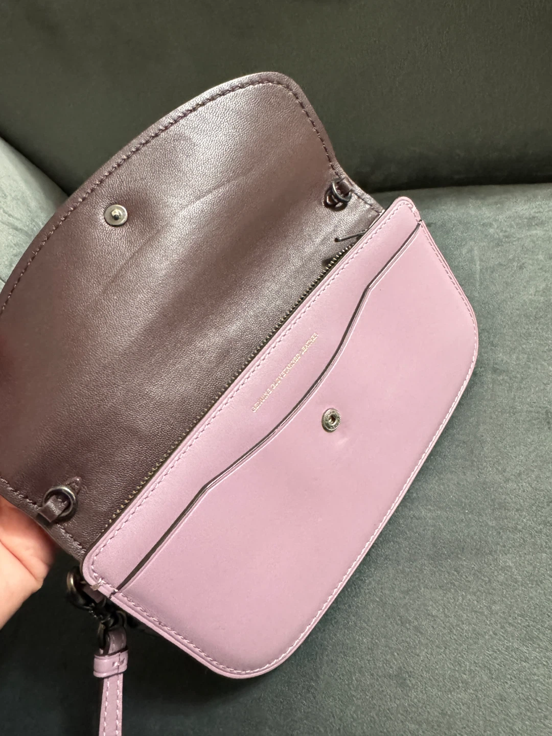 Coach REAL Leather Wristlet - Lavender - photo 3