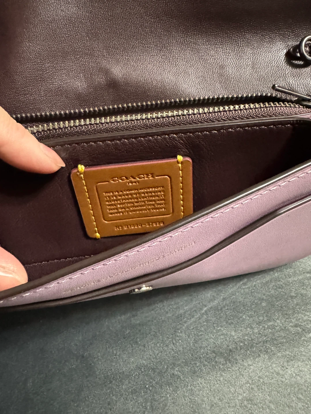 Coach REAL Leather Wristlet - Lavender - photo 4