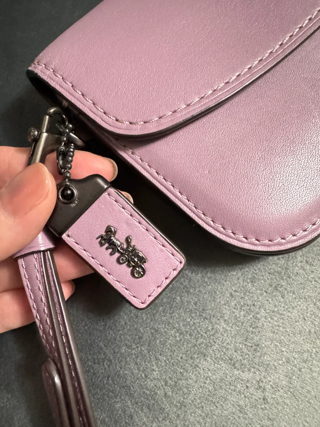 Coach Leather Wristlet - Lavender image indicator(2)