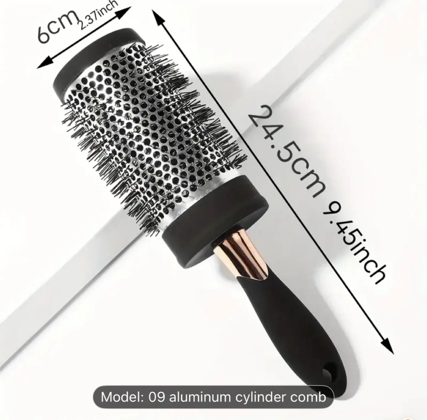 Round Hair Brush - Black Handle image indicator(2)