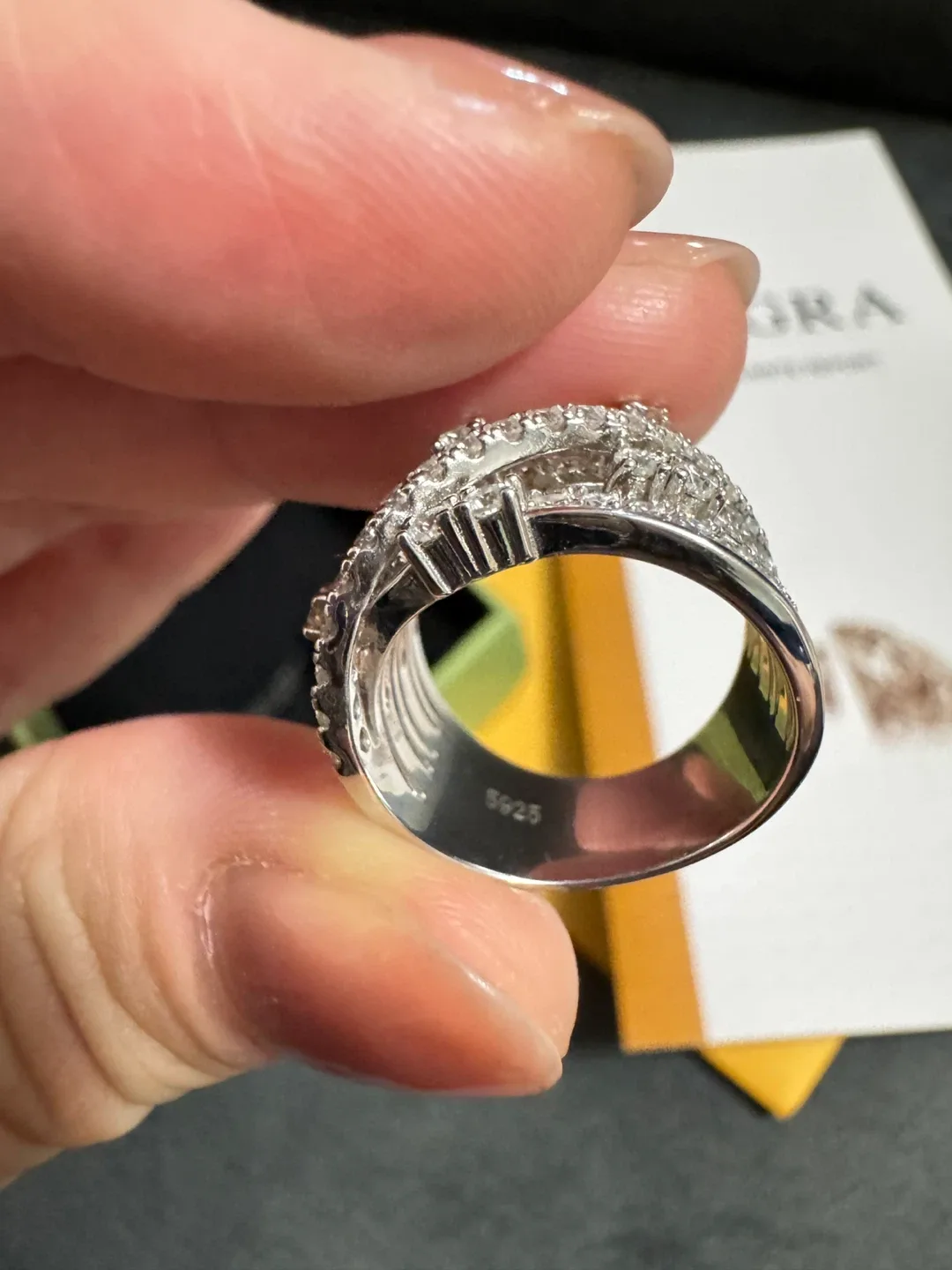 GRA Moissanite Ring, Size：6 image indicator(5)