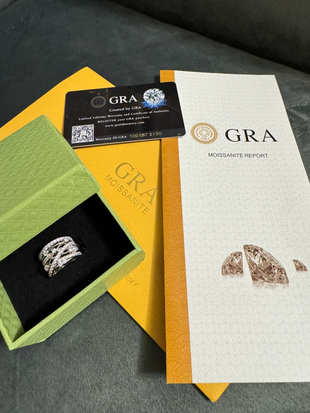 GRA Moissanite Ring, Size：6