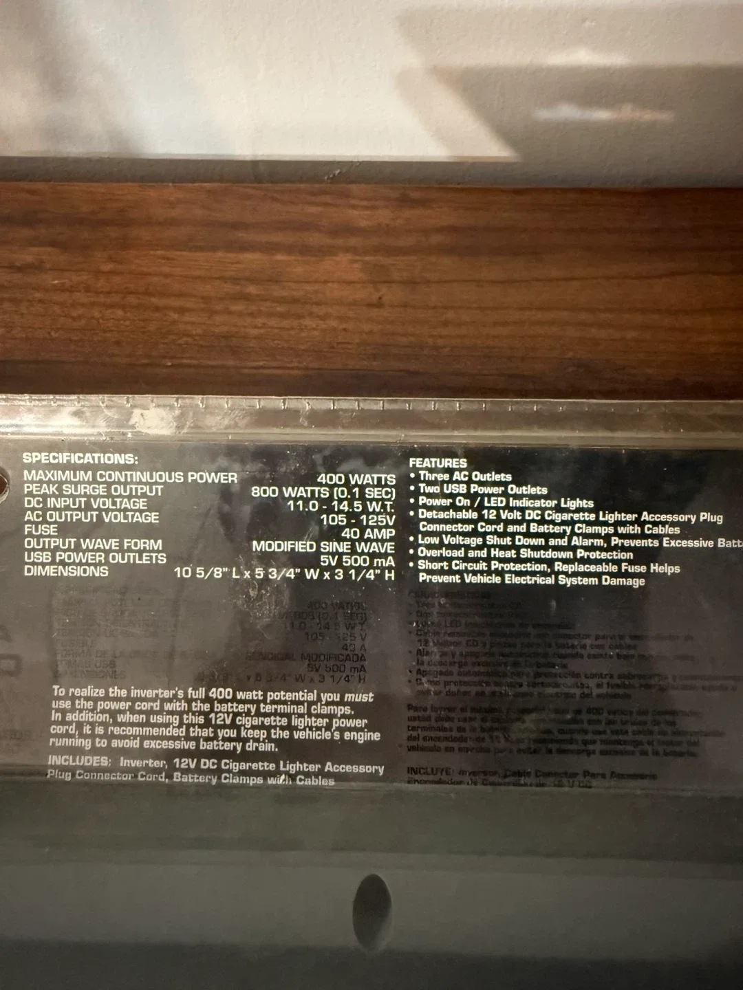 Peak Tailgate 400W Inverter Max - New in Box! image indicator(4)