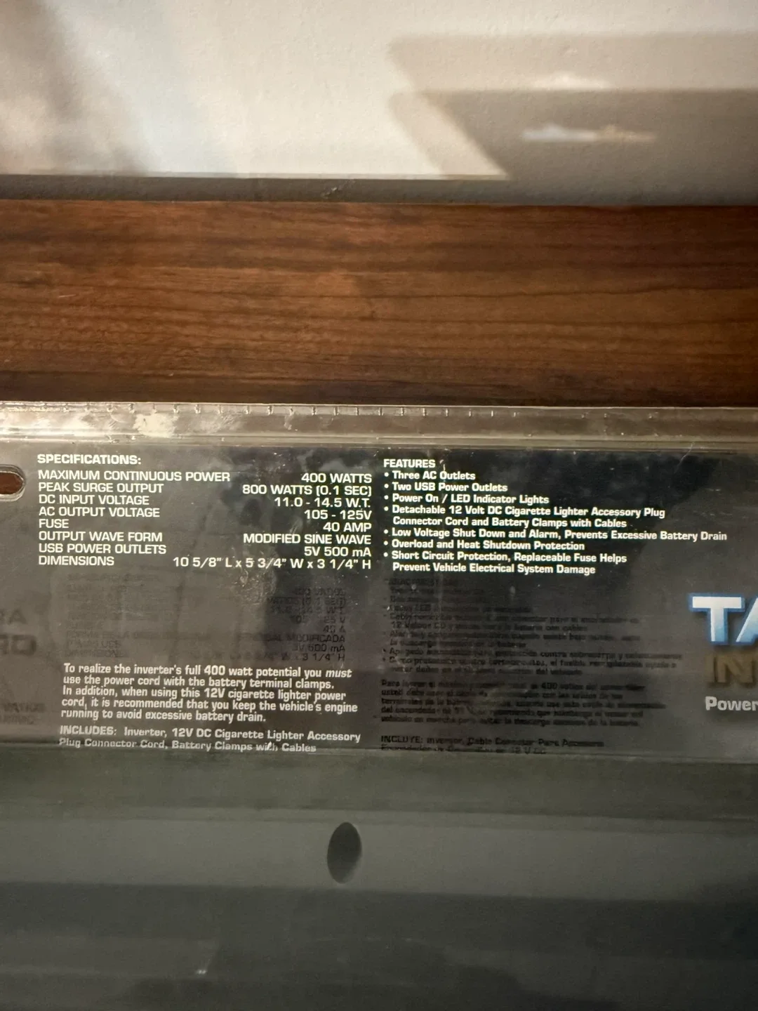 Peak Tailgate 400W Inverter Max - New in Box! image indicator(6)